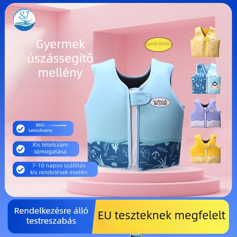 Gyerekeknek neoprenes úszómellény rajzfilmes mintákkal, medencés edzéshez