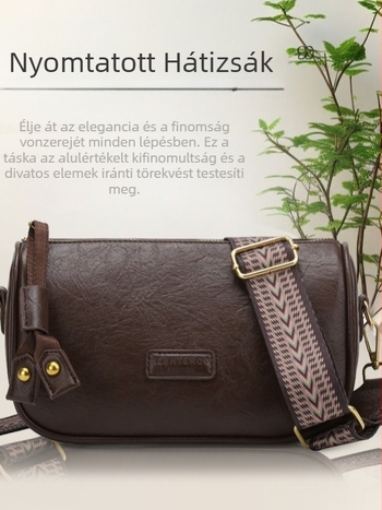 Női Boston táska Ins stílusban, széles vállpánttal, mindennapi crossbody táska