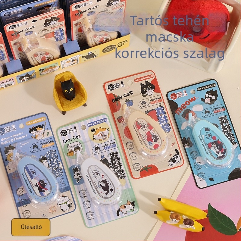 Hibajavító szalag tehén és kölyök dizájnnal diákoknak, tartós és megfizethető, sima és alacsony zajú