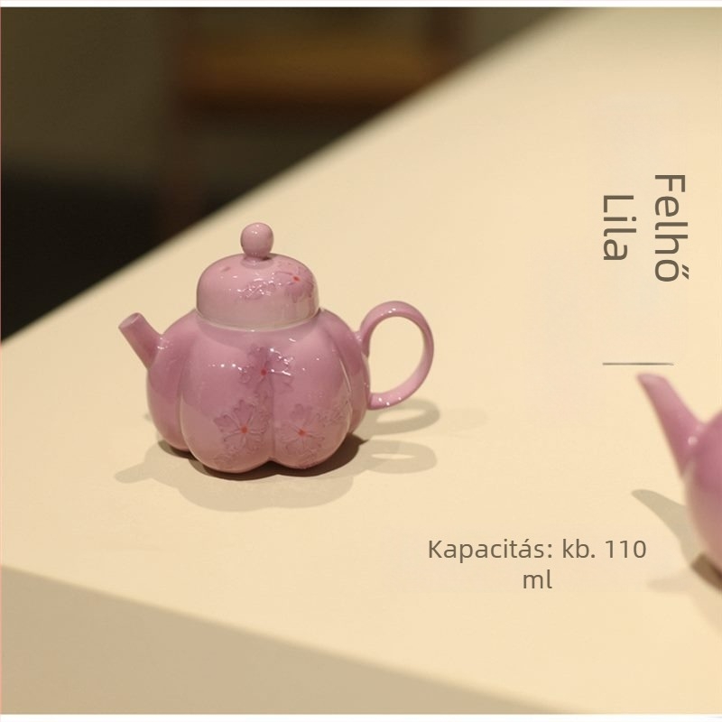 Yunxia Purple – Tradicionális kínai színvilágú teáskészlet gaiwannel és teáskannával – lila kerámia