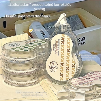 Láthatatlan helyesítő szalag, nagy kapacitású, az eredeti papírszínhez hasonló, 5 darabos készlet, általános és középiskolások számára, elegáns írószerek.