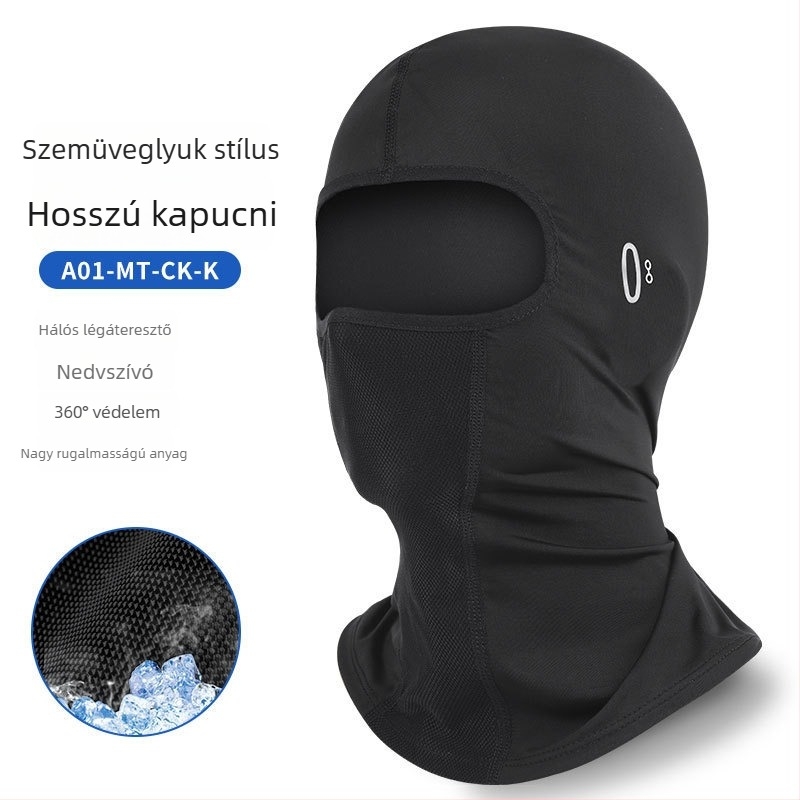 Motorkerékpárhoz napsütés elleni maszk – teljes arcvédő, Ice Silk anyag, UV-védett fejfedő
