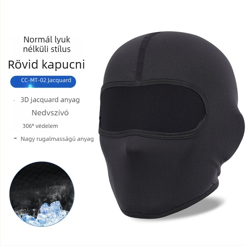 Motorkerékpárhoz napsütés elleni maszk – teljes arcvédő, Ice Silk anyag, UV-védett fejfedő