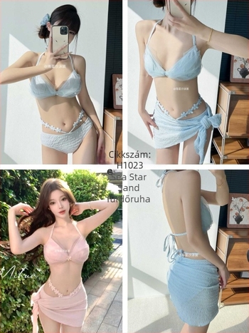 Női két részes szexi bikini push-up párnázással, karcsúsító fazon, strandról, medencéről, tengerparti nyaraláshoz és termálfürdőkhöz