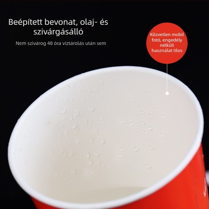 Egyszer használatos papír pohár és vödör nyársak és grillcsomagoláshoz, laminált, kapacitás 896–1300 ml