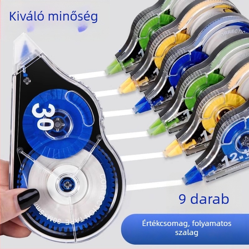 Nagy kapacitású, többfunkciós korrekciós szalag, csendes használathoz középiskolások számára és irodai alkalmazáshoz, sima