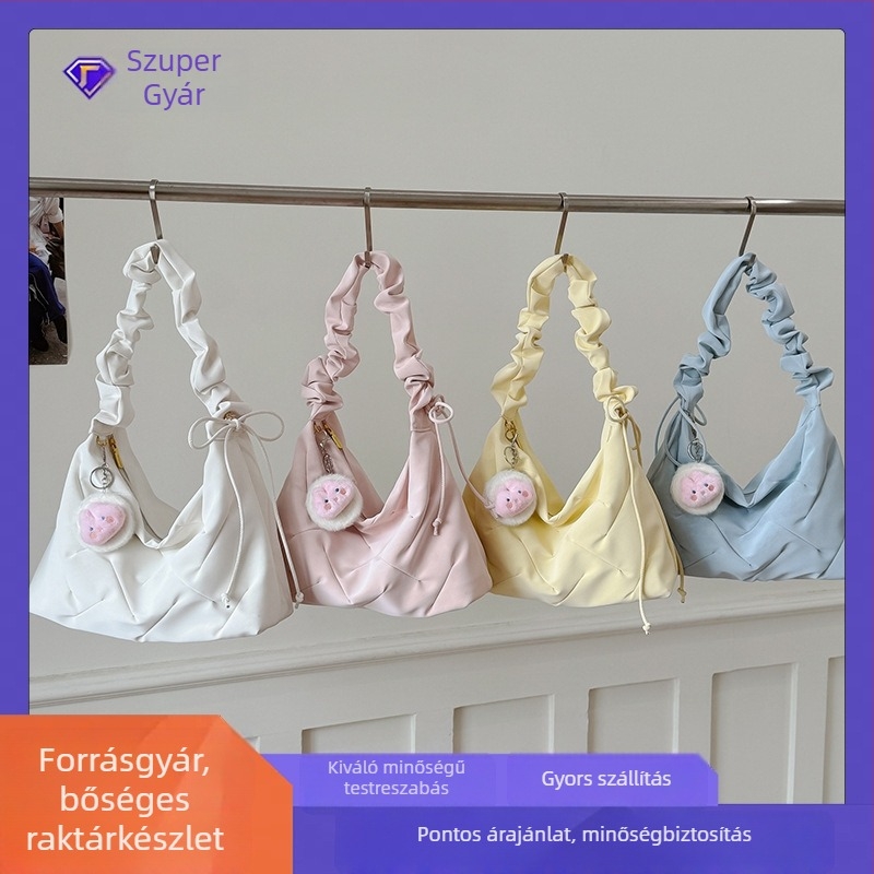 Divatos, lazán minimalistikus crossbody táska felhőalakú dizájnnal és nagy kapacitással, mindennapi ingázáshoz női táska