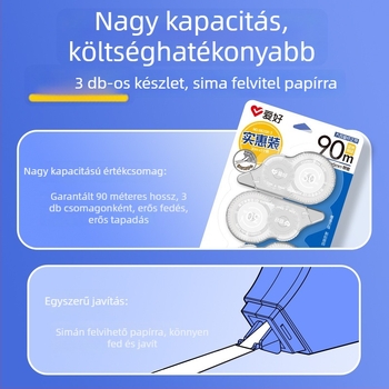 Hobbies nagy kapacitású korrektor szalag készlet, korrektor oldat és korrektor toll