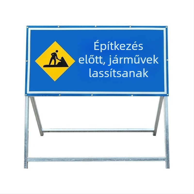 Összecsukható reflexiós irányjelző útépítéshez – előre, járművek áthaladásának tiltása és kerülőjelzés
