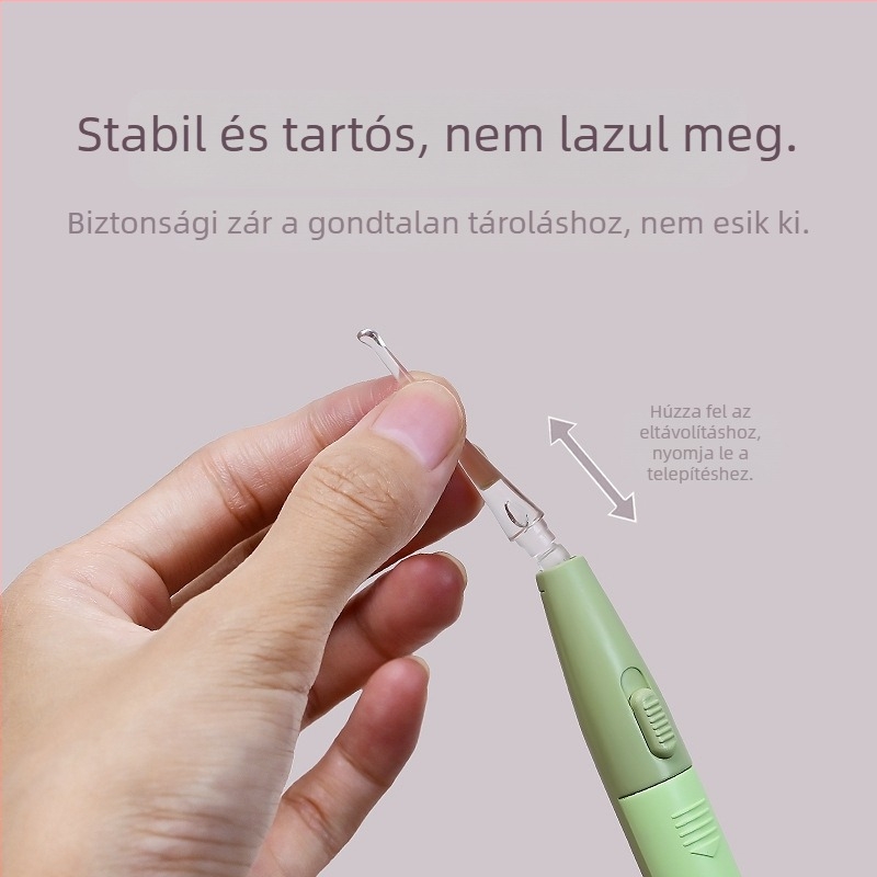 Gyermekek számára puha szilikonból készült fénylő fülkanál – vizuális fül tisztító eszköz