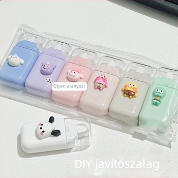 Rajzfilm témájú javítószalag, makaron stílus, 6,5×3 cm, kényelmes iskolai kellék