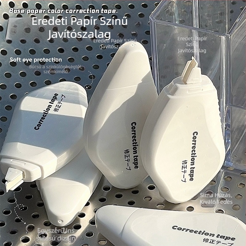 Minimalista fehér papír színű hibajavító szalag készlet, csendes, sima, tartós, diákoknak, elegáns megjelenés