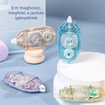 Deli 71510 kapszulás korrigáló szalag készlet diákoknak, 32 m, nagy kapacitás, mini rajzfilm korrigáló szalag