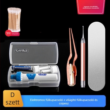 Világító LED-es elektromos fülkanál a fülzsír eltávolítására