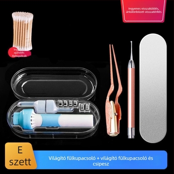 Világító LED-es elektromos fülkanál a fülzsír eltávolítására