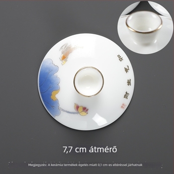 Fehér porcelán teás tál arany peremmel, egyszínű, csillagos ég dizájn