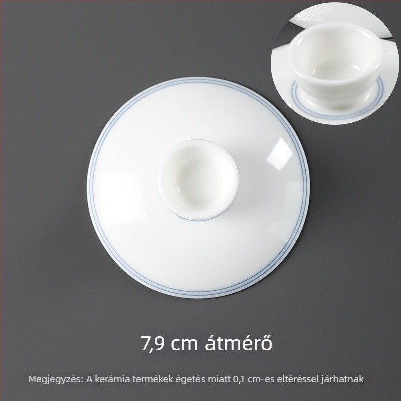 Fehér porcelán teás tál arany peremmel, egyszínű, csillagos ég dizájn