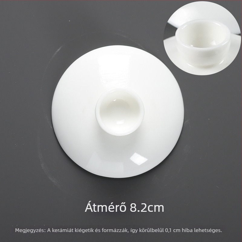 Fehér porcelán teás tál arany peremmel, egyszínű, csillagos ég dizájn