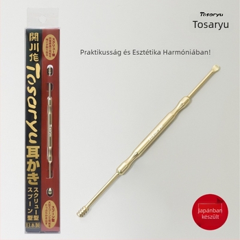 Sekikawa Kétfejű fülkanál rugós spirállal, rozsdamentes acél, rózsaszín arany