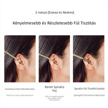 Sekikawa Kétfejű fülkanál rugós spirállal, rozsdamentes acél, rózsaszín arany