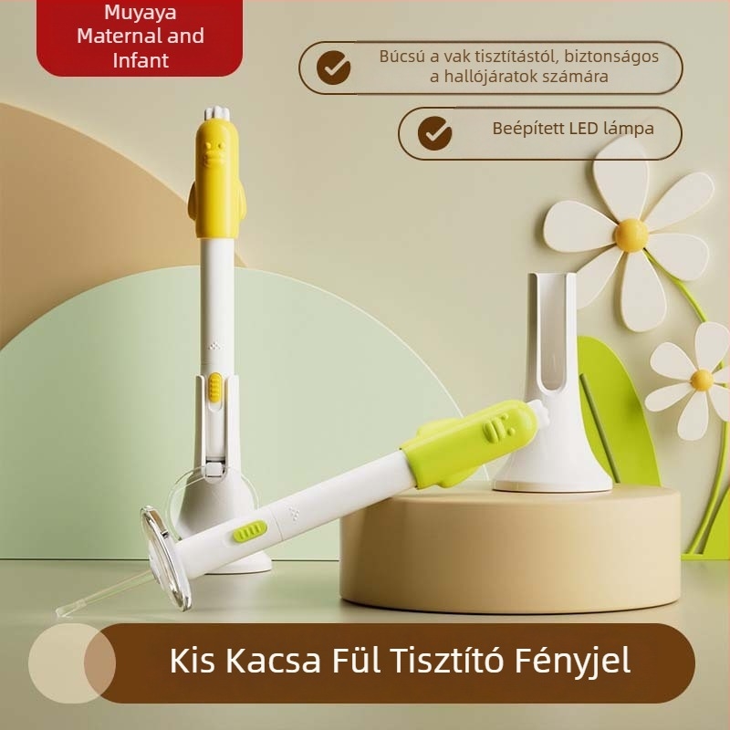 Gyerekeknek szóló fülkanál világítással és nagyítóval – vizuális fültisztító eszköz