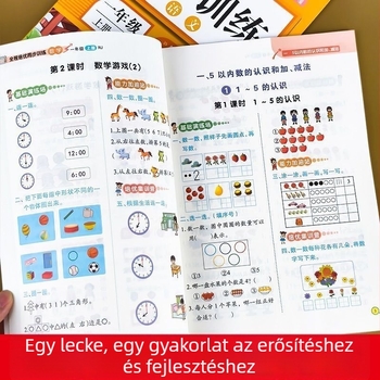 2026 Új kiadás: első osztály kínai nyelv és matematika gyakorlófüzet, a tananyaghoz igazítva, napi írásgyakorlat füzet