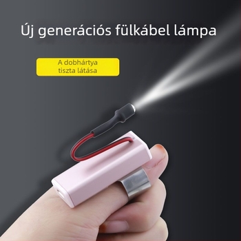 Újratölthető kézben tartható fültisztító eszköz világító fülkanállal, USB töltés