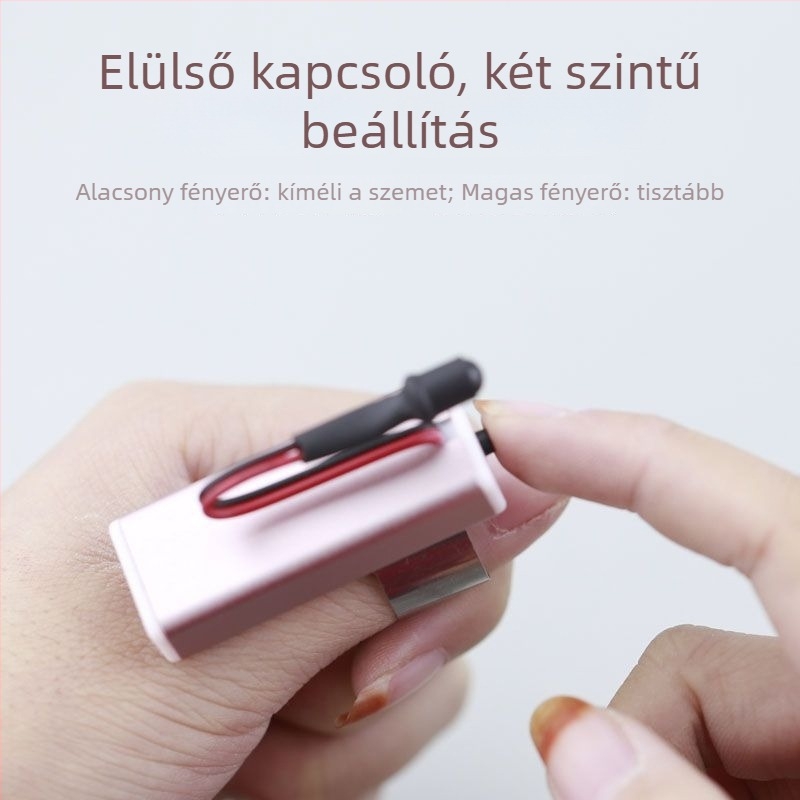 Újratölthető kézben tartható fültisztító eszköz világító fülkanállal, USB töltés