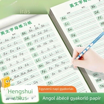 Hengshui-stílusú 26 angol betű kézírás gyakorlófüzet, 1–4. osztály számára