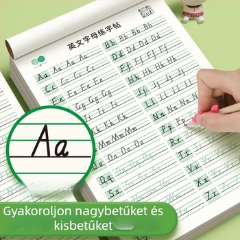 Hengshui-stílusú 26 angol betű kézírás gyakorlófüzet, 1–4. osztály számára