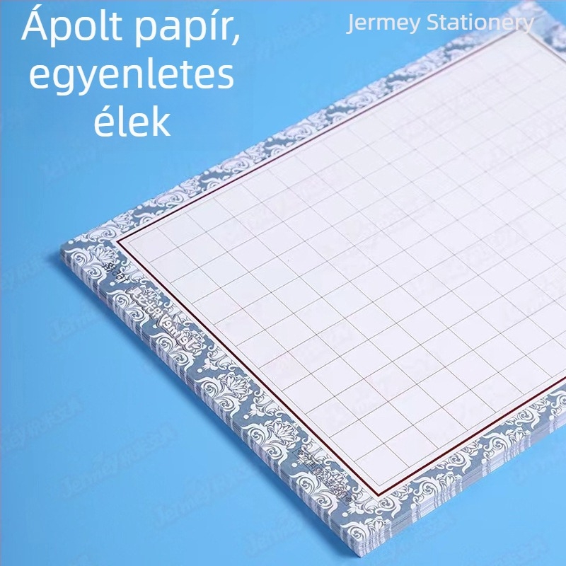 Napi írásgyakorlat négyzetes rácsos papíron általános iskolások számára — kaligrafia gyakorlófüzet