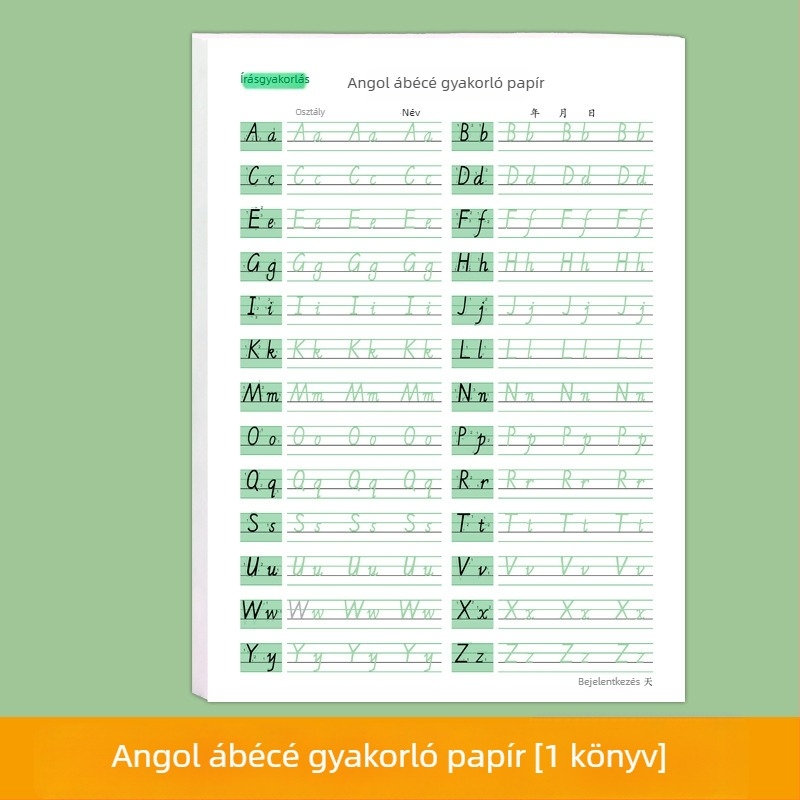 26 angol betű kézírás gyakorlófüzet Hengshui-stílusban általános iskolások számára