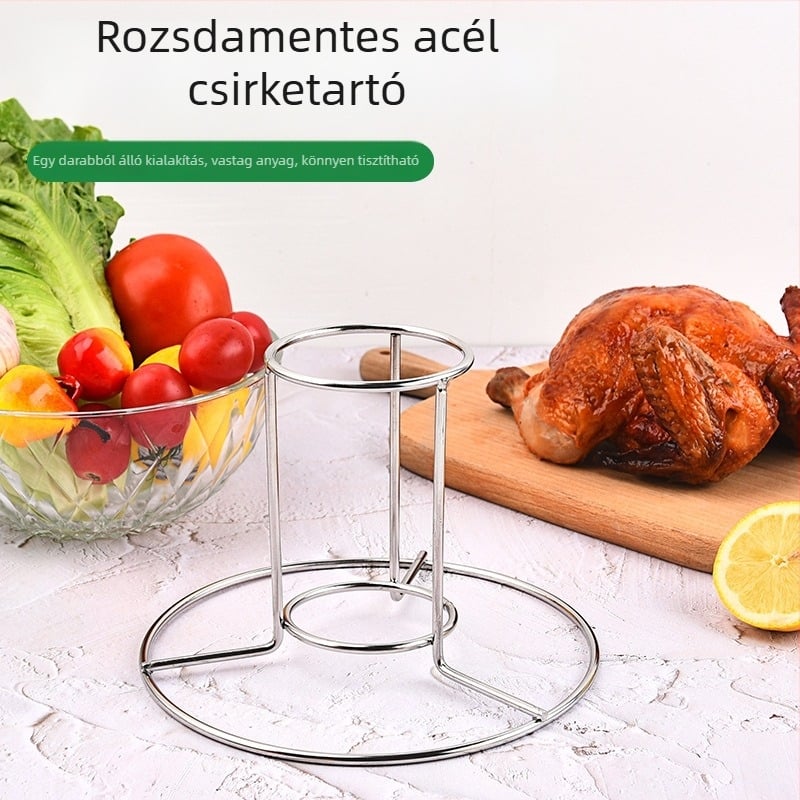 Rozsdamentes acél sült csirke rács kültéri BBQ-hoz