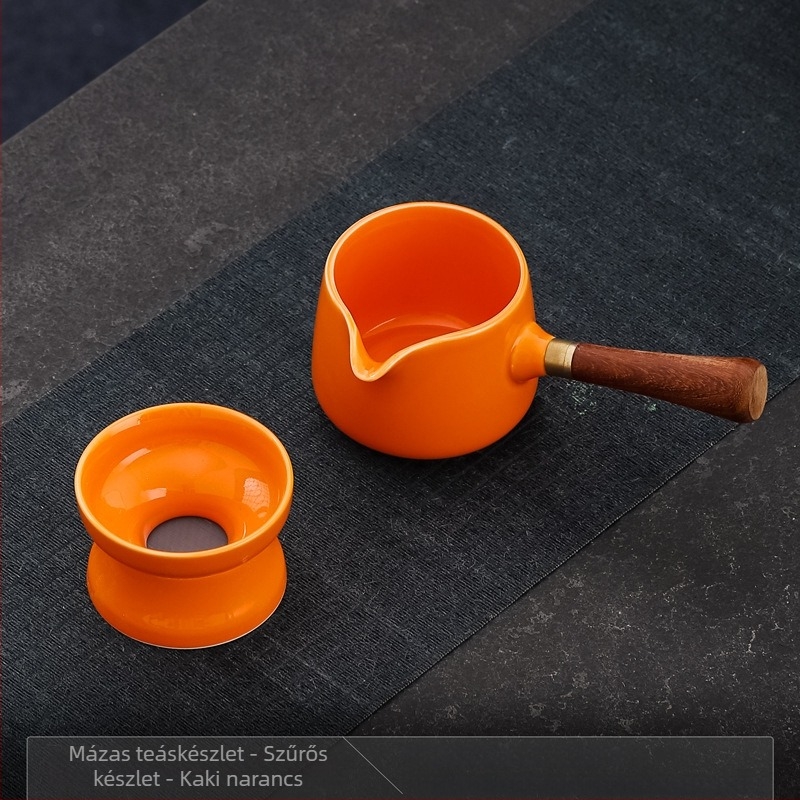 Fehér porcelánból készült teáskészlet kiegyenlítő pohárral a hagyományos kínai tea ceremóniához, 230 ml