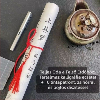 Kaligrafia gyakorló könyv: Shanglin Fu inspirálta udvarlási versek, puha ecsettel írás, antik stílus