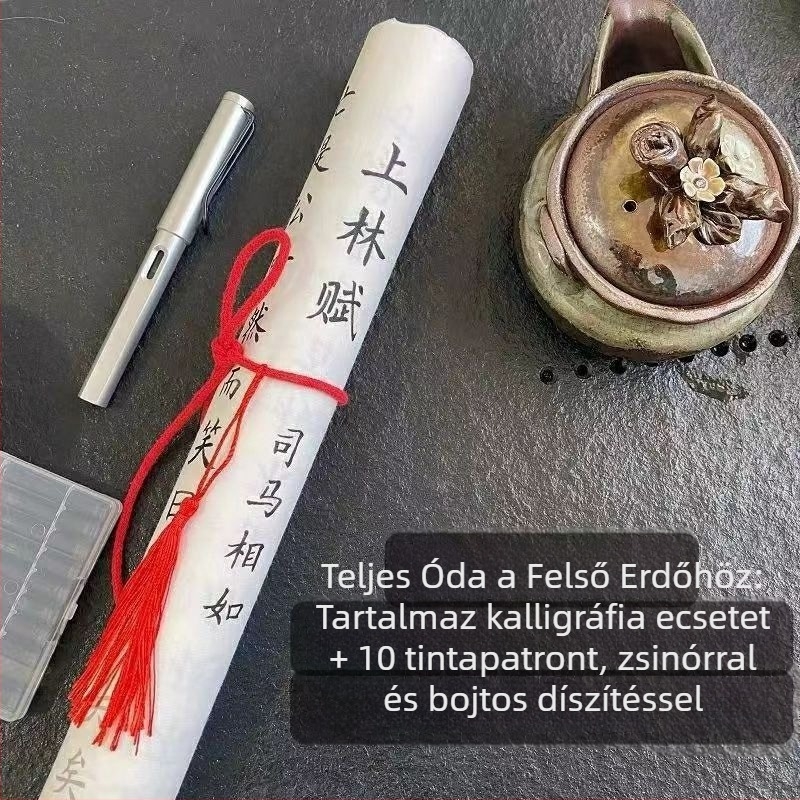 Kaligrafia gyakorló könyv: Shanglin Fu inspirálta udvarlási versek, puha ecsettel írás, antik stílus