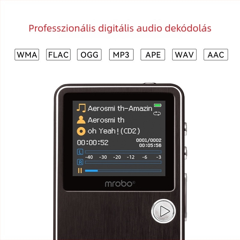 Meibo Mrobo C8 MP3 lejátszó – veszteségmentes hangzás, Walkman-stílus, e-könyv olvasó, felvétel, angol hallgatás ismétlés