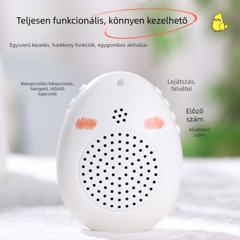 Papagáj beszédkészség-fejlesztő eszköz és madártanuló gép, hangfelvétel és oktatás