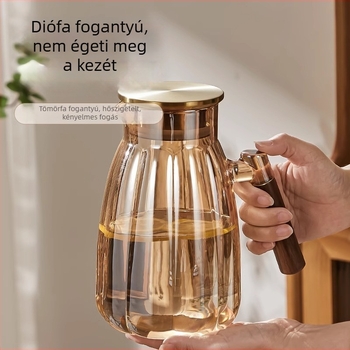 Nagy kapacitású boroszilikát üveg teához és hideg vízhez, hőálló