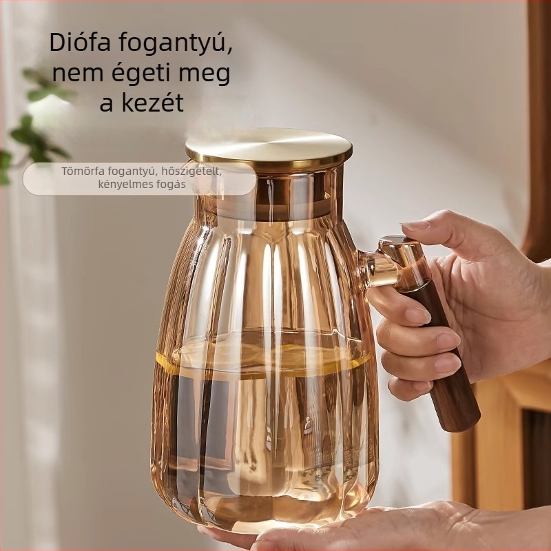 Nagy kapacitású boroszilikát üveg teához és hideg vízhez, hőálló