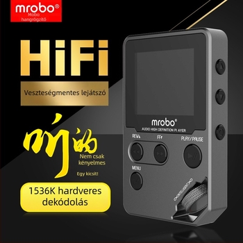 Mrobo C5 Lossless HiFi Bluetooth Zenei Walkman, MP3, Angol hallgatási ismétlő