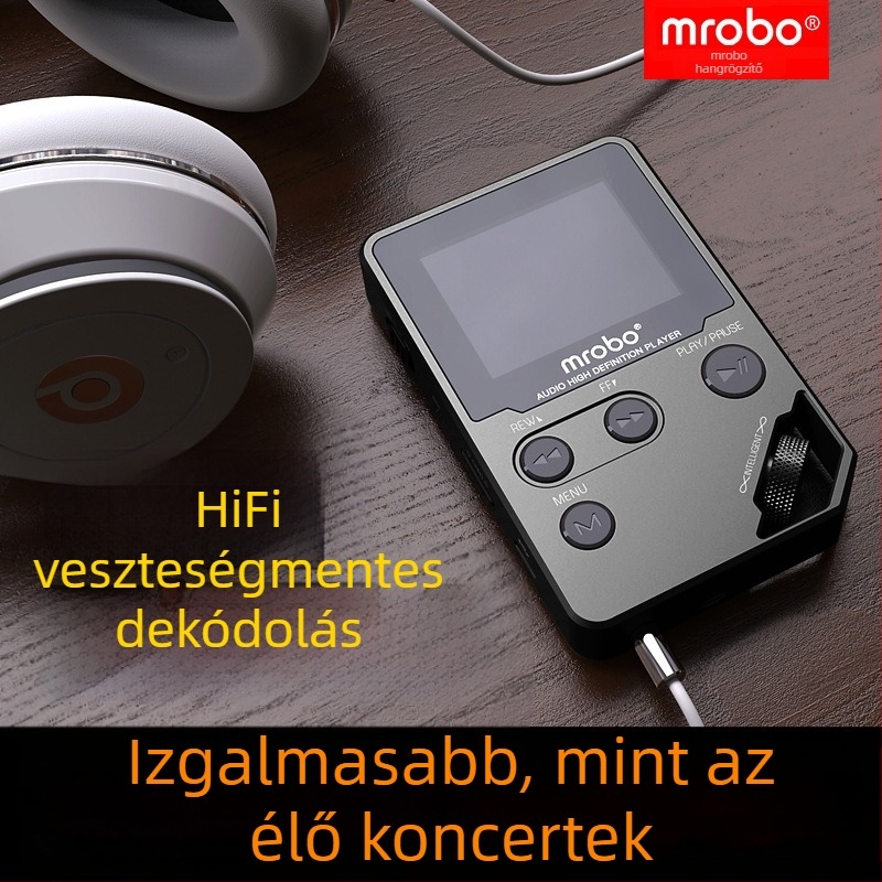 Mrobo C5 Lossless HiFi Bluetooth Zenei Walkman, MP3, Angol hallgatási ismétlő