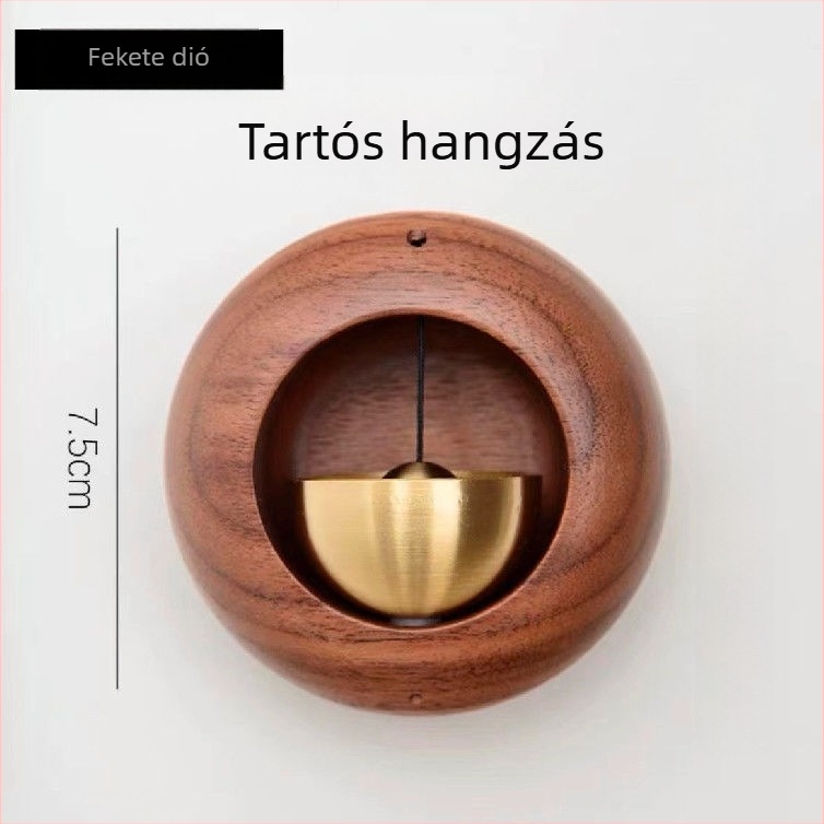 Szellem-harang medál, szélharang, öntöttvasból, dekor erkélyre és kertre, japán stílusú kulcstartó