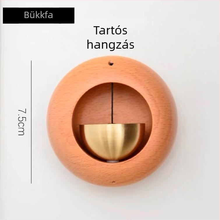 Szellem-harang medál, szélharang, öntöttvasból, dekor erkélyre és kertre, japán stílusú kulcstartó