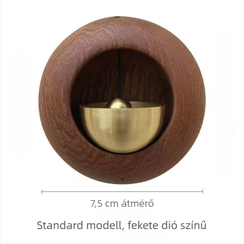 Szellem-harang medál, szélharang, öntöttvasból, dekor erkélyre és kertre, japán stílusú kulcstartó