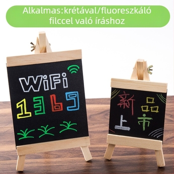 Asztali tábla jegyzetekhez, mini író tábla, törölhető reklám-tábla kiállítási standokhoz, függő üzenet-tábla