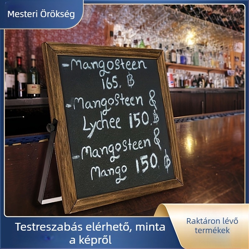 Fából készült, antik, égési hatású reklámtábla szállodák, kávézók és éttermek számára