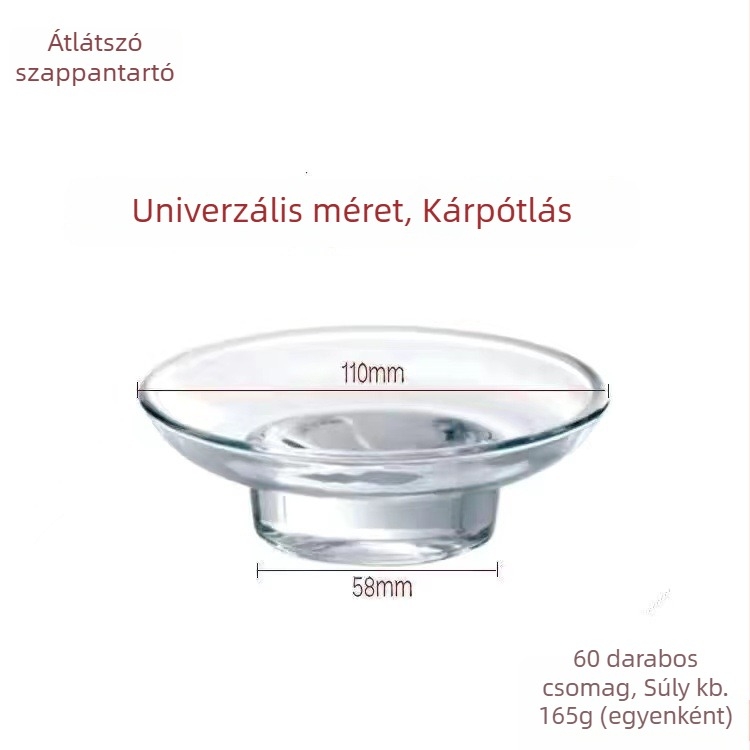 Átlátszó üveg szappantál hotelszobákhoz és otthoni használatra