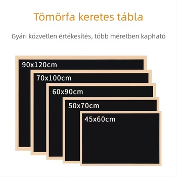 Fa keretes, függő krétatábla iroda és otthon számára – jegyzetek és emlékeztetők gyerekeknek