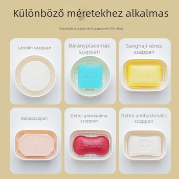 Hordozható zárható szappan doboz fedéllel, lefolyó dizájn utazáshoz és fürdőszobához